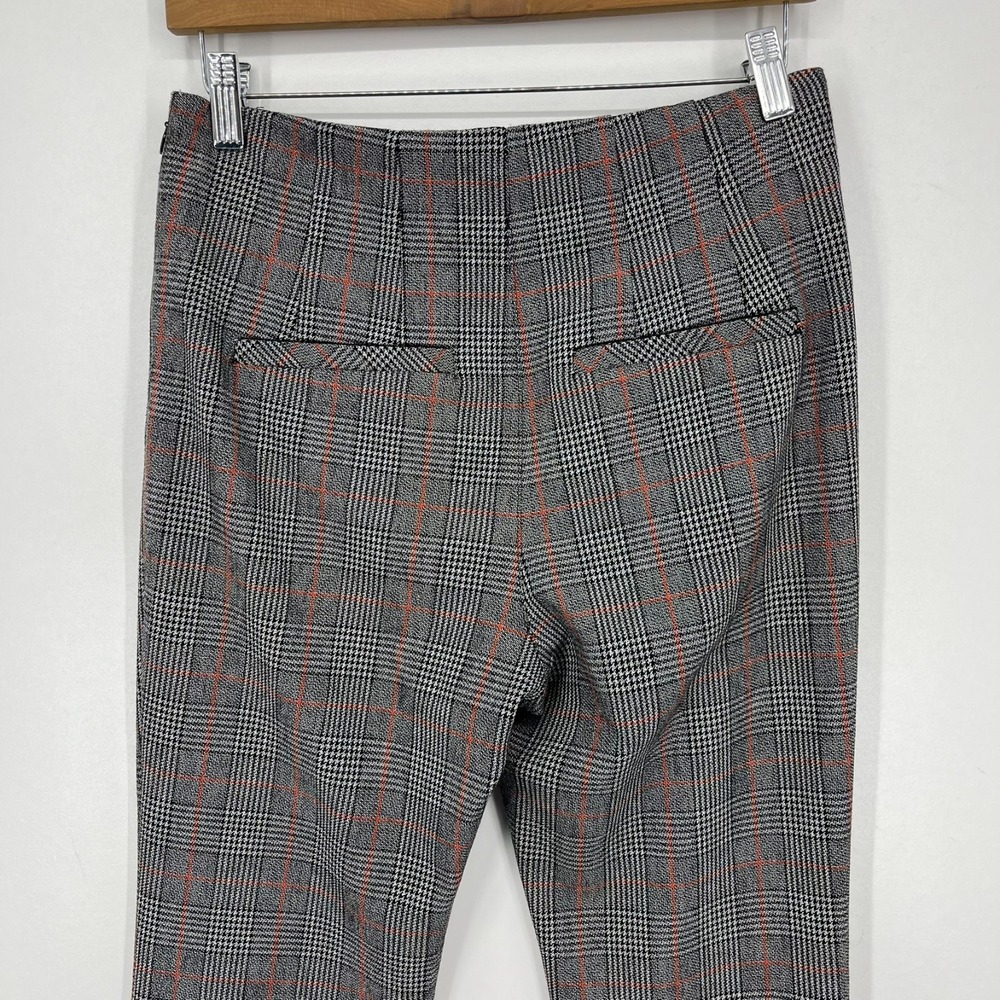 Free People Pants Women's Size 4 Gray Plaid Straight Leg Flat Front - Picture 5 of 10